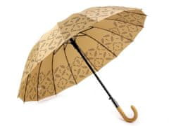 Kraftika 1ks černá dámský vystřelovací deštník větvičky a květy