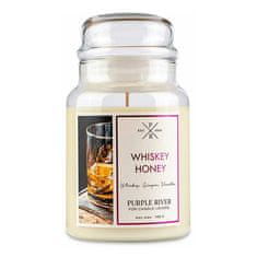 Svíčka ve skleněné dóze Purple River, Medová whisky, 623 g