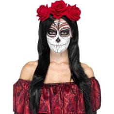 Smiffys Halloween Dia de los Muertos - Čelenka Den mrtvých Růže