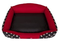 Hobbydog Obdélníkový pelíšek pro psy "Royal", velikost L, červená