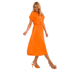 ITALY MODA Dámské šaty s krátkým rukávem oranžové DHJ-SK-19002.31_407493 Univerzální