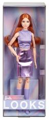 Mattel Barbie Looks Rusovláska ve fialovém outfitu HRM12