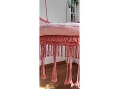 sarcia.eu Růžové závěsné křeslo s polštářem RIVO 120x60/80 cm 