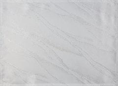 Eurofirany Dekorativní ubrousek ERIKA 40x30 x4 ks bílý stříbrný mramorovaný