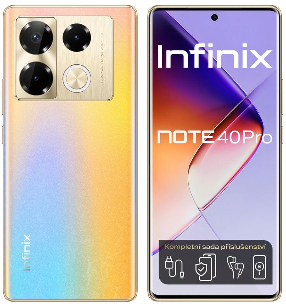 Levně Infinix Note 40 PRO, 12GB/256GB, Titan Gold