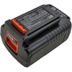 CameronSino Baterie pro Black & Decker (ekv. Black & Decker LBX1540), 2000 mAh, 40 V