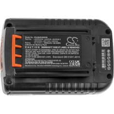 CameronSino Baterie pro Black & Decker (ekv. Black & Decker LBX1540), 2000 mAh, 40 V