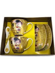 Porcelánový kávový set s dekorem Klimt Kiss