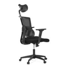 Autronic Kancelářská židle Kancelářská židle, potah černá látka a černá síťovina MESH, houpací mech. (KA-B1025 BK)