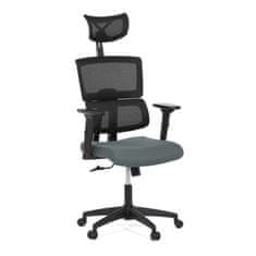 Autronic Kancelářská židle Kancelářská židle, potah šedá látka a černá síťovina MESH, houpací mech. (KA-B1025 GREY)