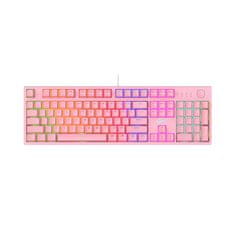 Havit Mechanická herní klávesnice Havit KB871L RGB (růžová)