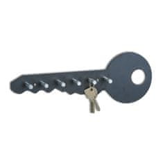 Zeller Věšák na klíče nástěnný motiv klíč, šedý 35x4x12cm