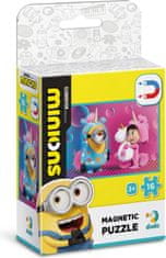 Dodo Toys Magnetické puzzle Mimoni: Jednorožci 16 dílků