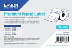 Epson ColorWorks role pro pokladní tiskárny, Premium Matte Label, 102x76mm, 440ks (C33S045532)