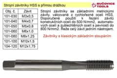 Bučovice Tools a.s. Strojní závitník M16x2,0 HSS přímá drážka klasický závit