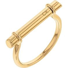 Calvin Klein Minimalistický pozlacený prsten Elongated Linear 35000024 (Obvod 54 mm)