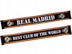 FotbalFans Šála Real Madrid FC, černá, 132x17 cm