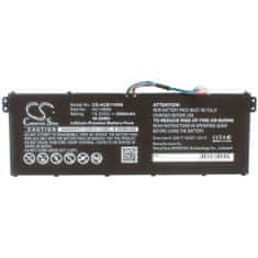 CameronSino Baterie pro Acer Aspire 5,7 E5, V3, Chromebook 11, 13, 15, 3000 mAh, Li-Pol