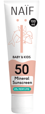 NAIF Ochranný krém na opalování SPF 50 pro děti a miminka bez parfemace 100 ml