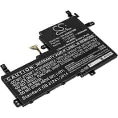 CameronSino Baterie pro Asus VivoBook S15, S531, 3550 mAh, Li-Pol
