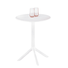 Halmar Zahradní kulatý stůl CALVO 60 cm bílý