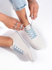Amiatex Luxusní dámské tenisky bílé bez podpatku, bílé, 39