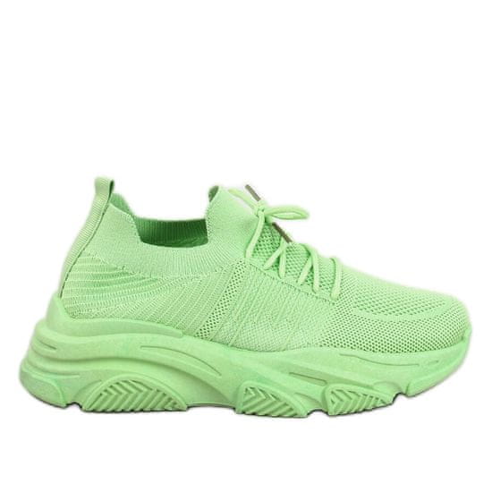 Zelená ponožková sportovní obuv
