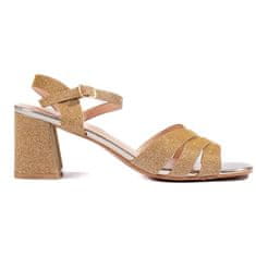 Zlaté třpytivé dámské sandály velikost 41