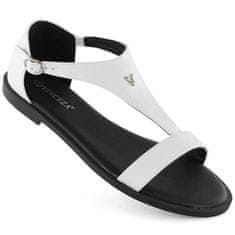 Vinceza Dámské bílé sandály 17322 velikost 37