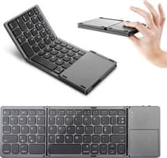 BergMont Bezdrátová skládací membránová buletooth klávesnice, Integrovaný touchpad , kompatibilní se systémem Android , mobil