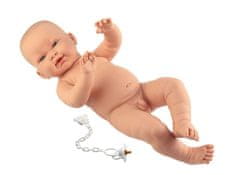 Llorens 45001 NEW BORN CHLAPEČEK - realistická panenka miminko bílé rasy s celovinylovým tělem - 45 cm