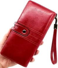 Camerazar Velká dámská peněženka z ekologické kůže, elegantní design, 15 přihrádek, rozměry 19.3x9.5x3.5 cm