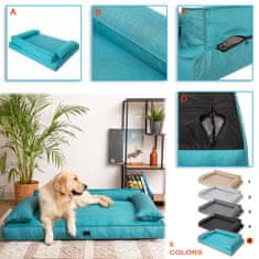 Hobbydog Obdélníkový pelíšek pro psy "Doggy Champion Ekolen", modrá