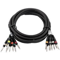 Omnitronic Snake kabel 8x Jack 6,3 - 8x Jack 6,3 stereo, 3 m