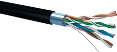 Conexpro FTP kabel O5EFTP-LSE, CAT5e, PE, 24AWG, 305m, černá