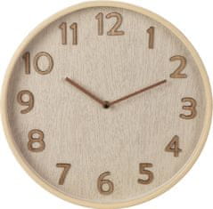 Home&Styling Nástěnné hodiny s dřevěným designem, 38 x 5 cm