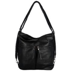 Romina & Co. Bags Trendy dámský koženkový kabelko-batoh Renee, černá