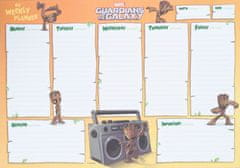 CurePink Stolní plánovací A4 podložka na stůl Marvel|Guardians Of The Galaxy|Strážci Galaxie: Groot (29,7 x 21 cm)
