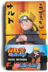 CurePink Cestovní a pracovní poznámkový blok Naruto Shippuden: Symbol Konohy (12 x 19,5 cm)
