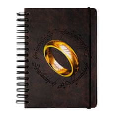 CurePink Poznámkový blok The Lord of the Rings|Pán prstenů: Prsten (A5 14,8 x 21,0 cm) nelinkovaný