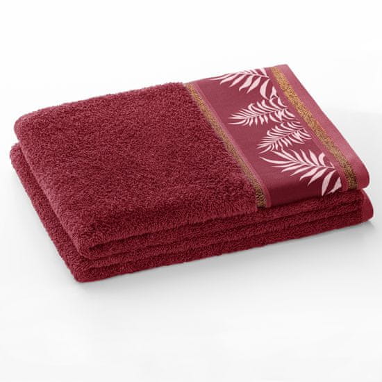 AmeliaHome Bavlněný ručník AmeliaHome Pavos bordó