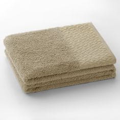 DecoKing Bavlněný ručník Andrea béžový, velikost 50x90