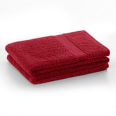 DecoKing Bavlněný ručník Marina tmavě červený, velikost 70x140