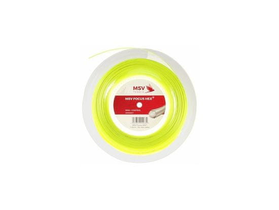 MSV Focus HEX tenisový výplet 200 m žlutá neon průměr 1,27