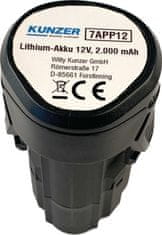 Kunzer Lithiová baterie 12V, 2000 mAh, pro elektrické nářadí Kunzer