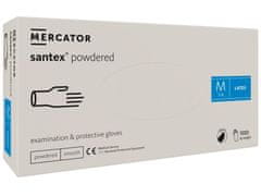 MERCATOR MEDICAL SANTEX POWDERED – Latexové pudrované rukavice tělové, 100 ks, R-001, M