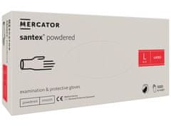 MERCATOR MEDICAL SANTEX POWDERED – Latexové pudrované rukavice tělové, 100 ks, R-001, L