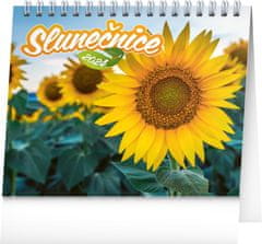 Grooters Stolní kalendář Slunečnice, s citáty 2024, 16,5 × 13 cm
