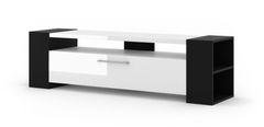 Homlando TV stolek LIVIA 160 cm černá / bílý lesklý