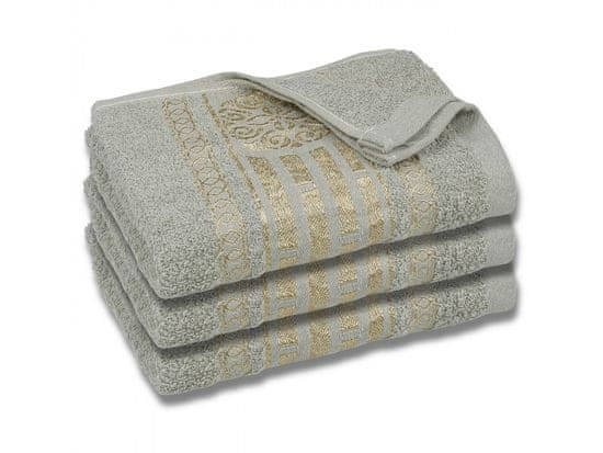 sarcia.eu Mint bavlněný ručník se zlatou výšivkou, osuška 70x135 cm